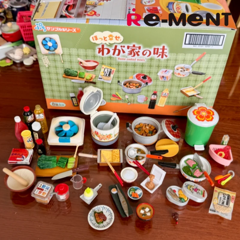 

Original Re-Ment Figures Box Home-Cooked Meals Petite Sample Series Blind Box Miniature Scene Ornament Rement Collector's Gift