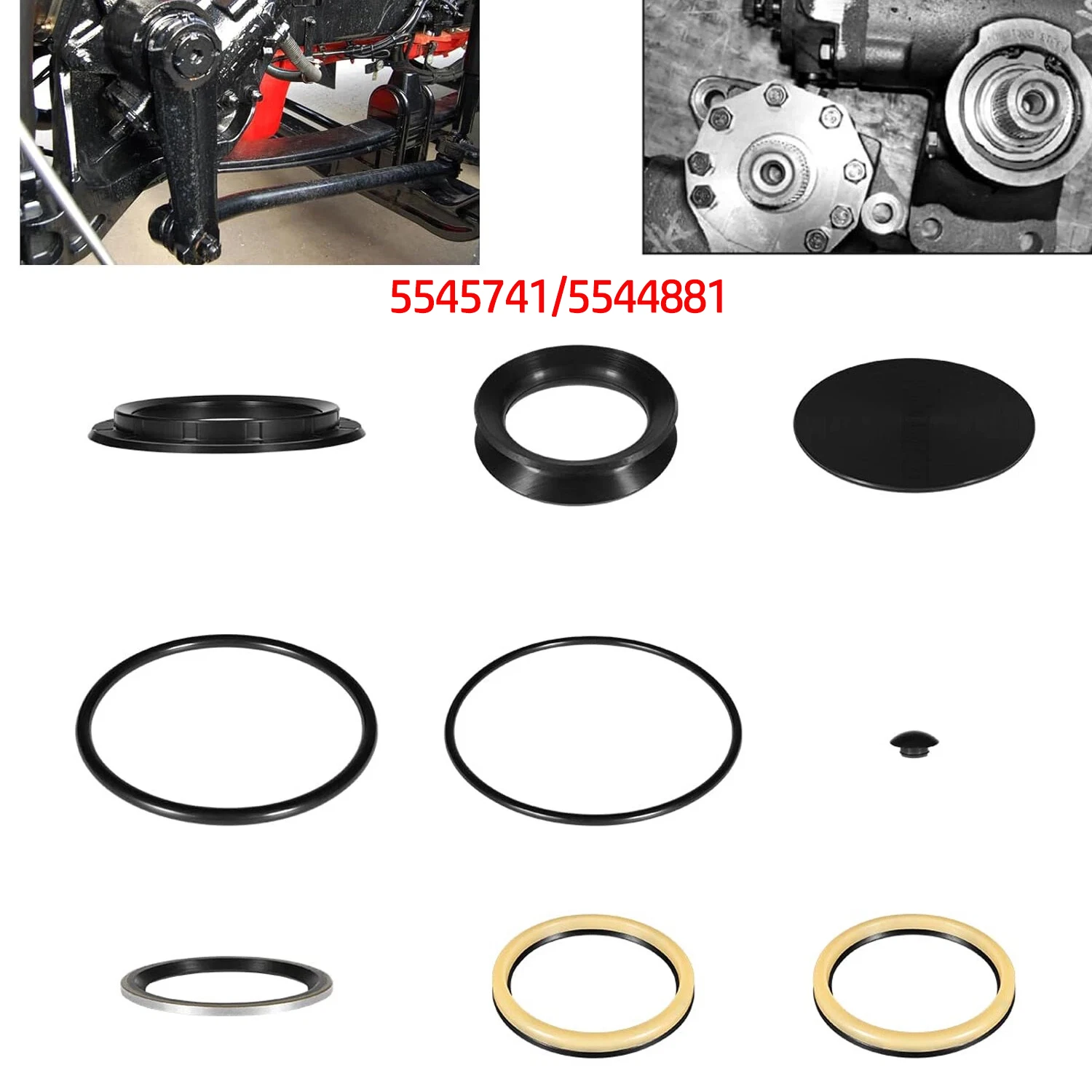 Power Steering Gear Seal Kit for Sheppard M100 & M90-9 Pack Replacement Sector Shaft Seals (5545741/5544881)