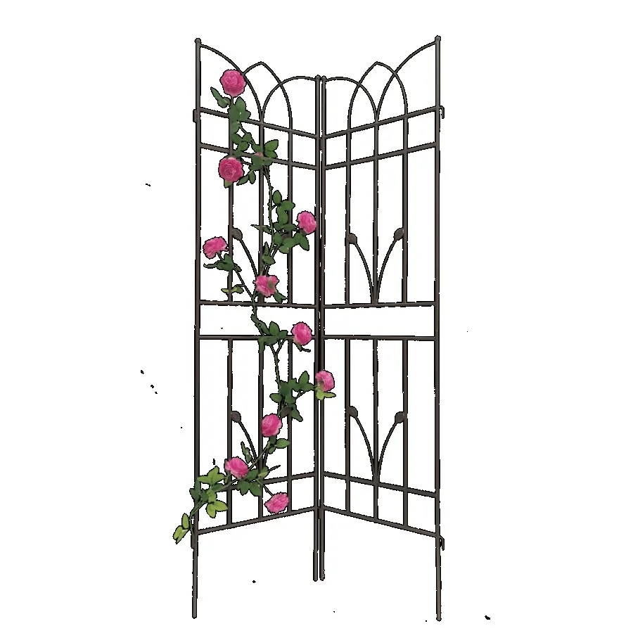 

2 Pack Metal Garden Trellis 71 x 17.7 Rustproof Trellis for Climbing Plants Outdoor Flower Support Brown
