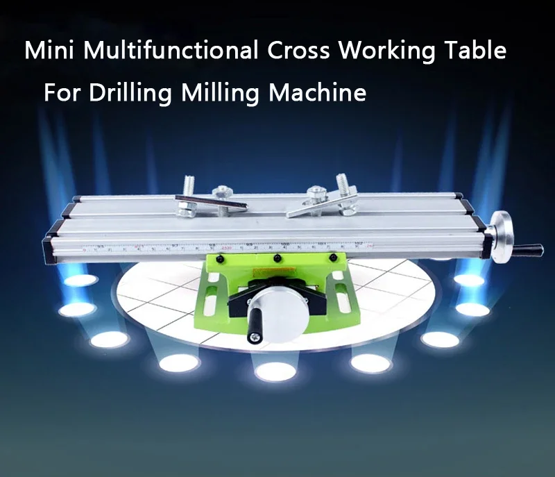 Multi-Functional Cross Working Table Mini Sliding Table Support for Drilling Milling Machine Bench Drill Stent Tools BG6300