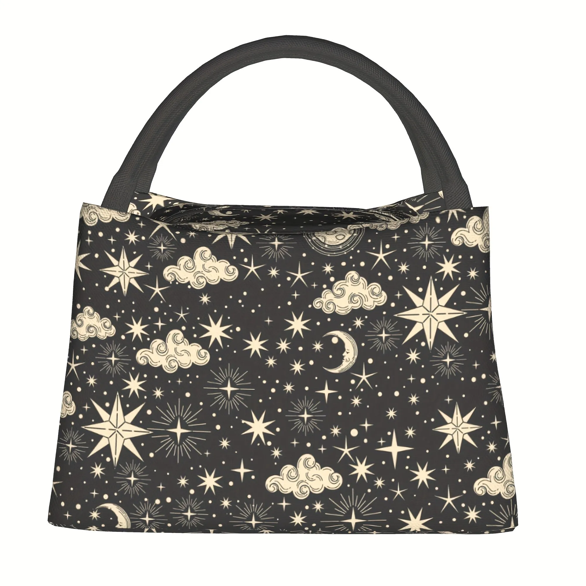 Gothic Star Moon Insulated Lunch Bag Reusable Portable Cooler Tote for Office Camping Beach