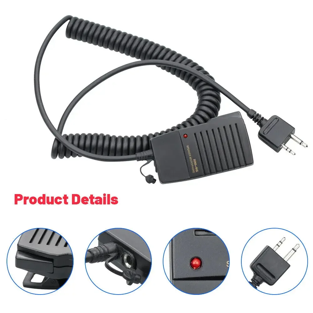 HM-46 Speaker Mic For ICOM IC-V8 IC-V82 T2H T7H T90A E90 W32A W32E 2GXAT Radios