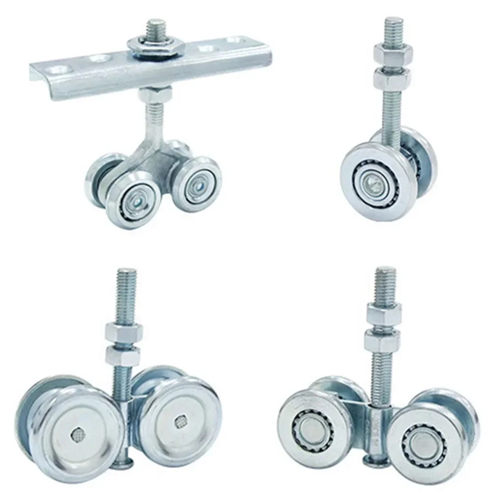 

1PC Industrial Sliding Door Pulley Steel Hardware Tools Hanging Rail Channel Wheel Accessories H2 H3