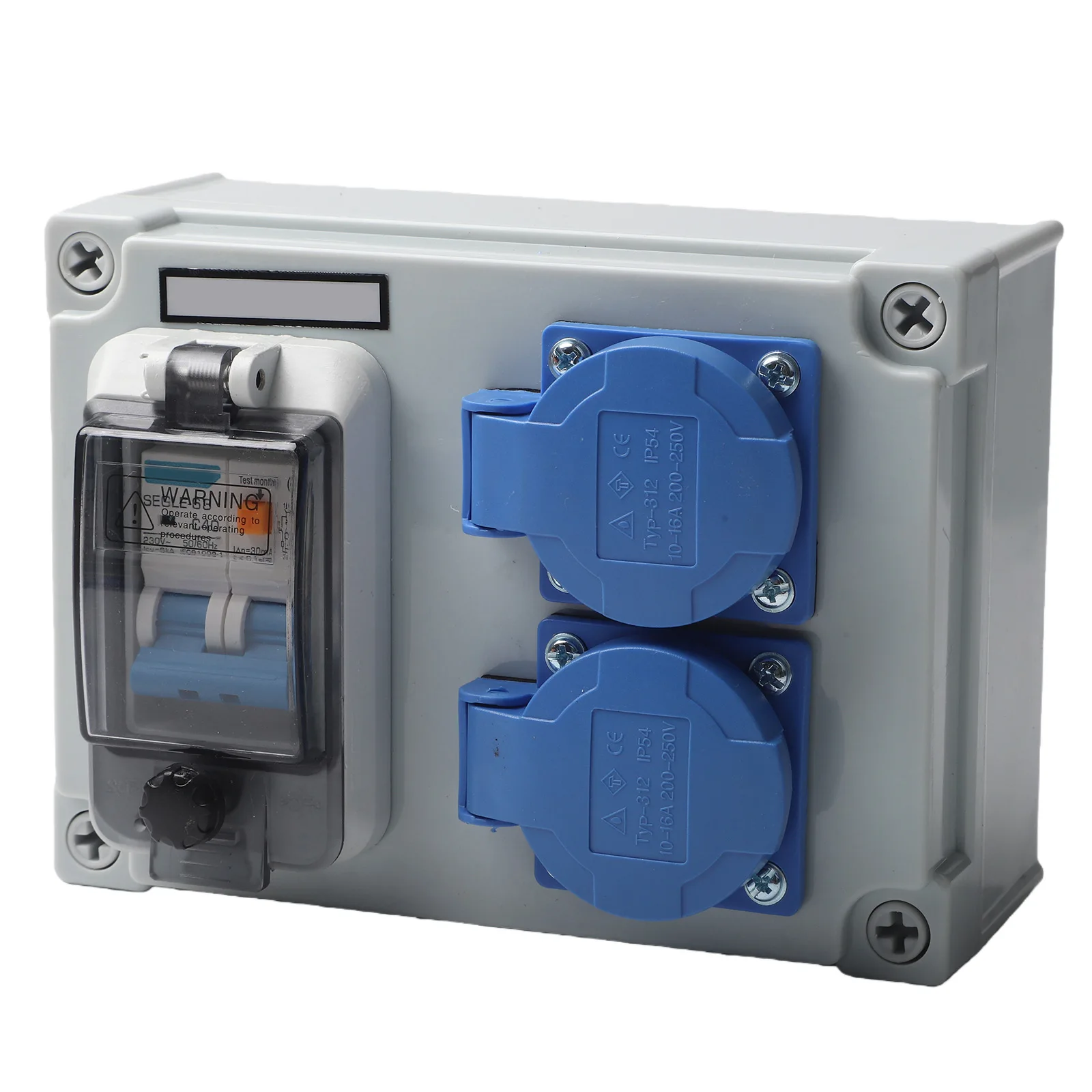 2-Pin Socket Construction Power 175*125*75mm High Capacity Circuit Breaker Box Circuit Breaker Compact Design Easy Installation