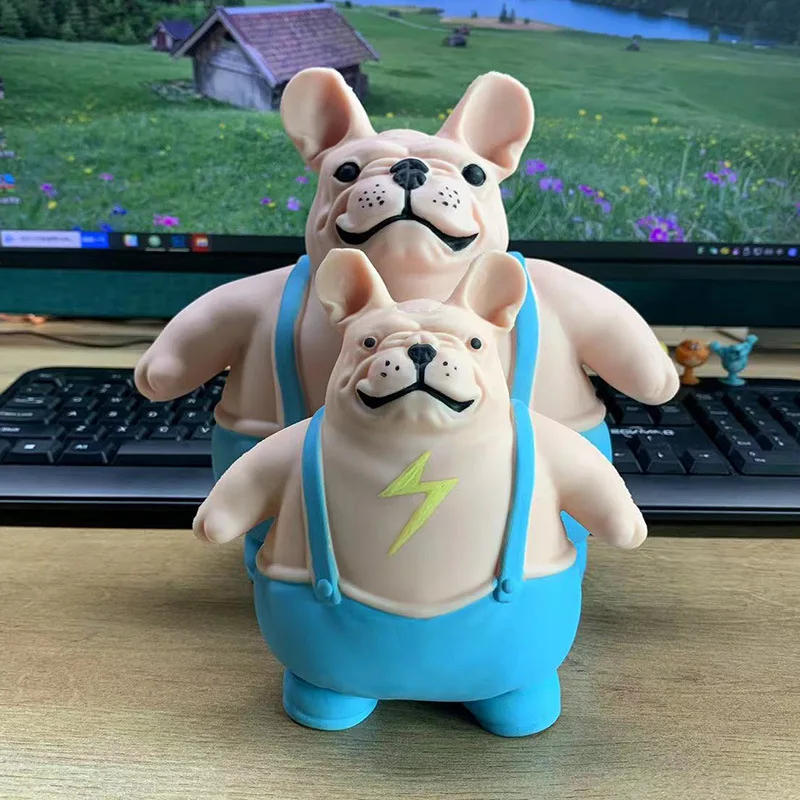 Balle mentaires orielle anti-stress en forme de bouledogue pour filles et garçons, jouet pour animaux de compagnie, balle à presser, calme et