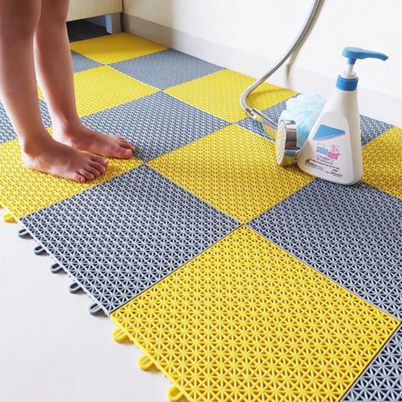 Bathroom splicing mats grid waterproof suspension kindergarten sports floor car wash balcony garden swimming pool plastic tile