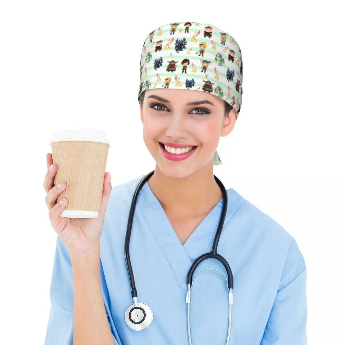 Регулируемая рабочая шапка с Т-зубками на заказ для мужчин и женщин, модный дизайн, мультяшная пленочная скрабная шапочка, скраб для медсестер, доктор, хирург, кепка