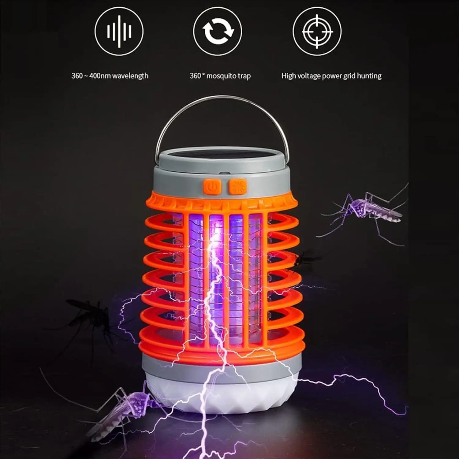 2024 Mozz Guard Mosquito Zapper, New Outdoor Waterproof Mosquito Lamp, Portable 3 in 1 Cordless Mosquito Lamp, for Picnic home