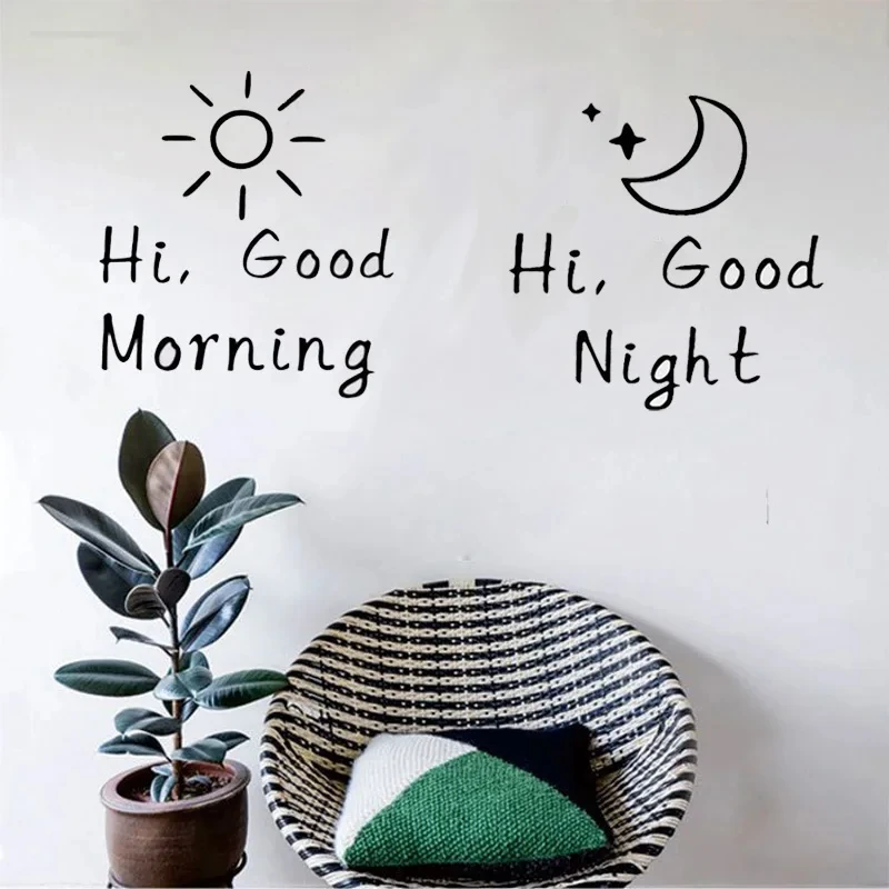 Good Night Wall Stickers Vinyl Stickers Wallpaper Vinyl Wall Sticker Vinyl Decals Wall Stickers