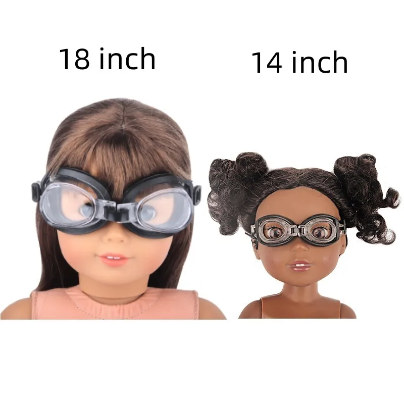 

New wholesale diving lunettes 14/18 inch dolls wear doll glasses accessories toys for children role play