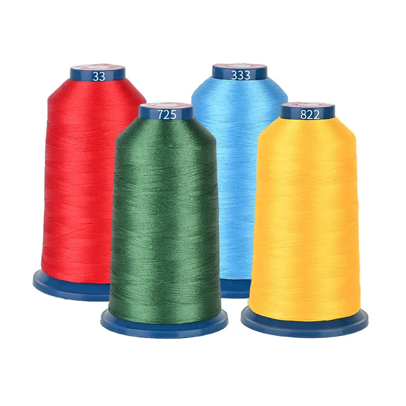 Richword 4Pcs Selected Polyester Thread 4000m 40wt Basic Mixed Colors For Embroderiy Machine High Strength 2024 Polyester Spools