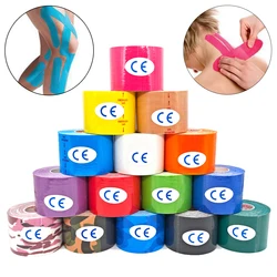 Sports Kinesio Tape Muscle Kinesiology Elastic Knee Pain Relief Strain Patch Athletic Recovery Stickers Fitness Bandages Gym