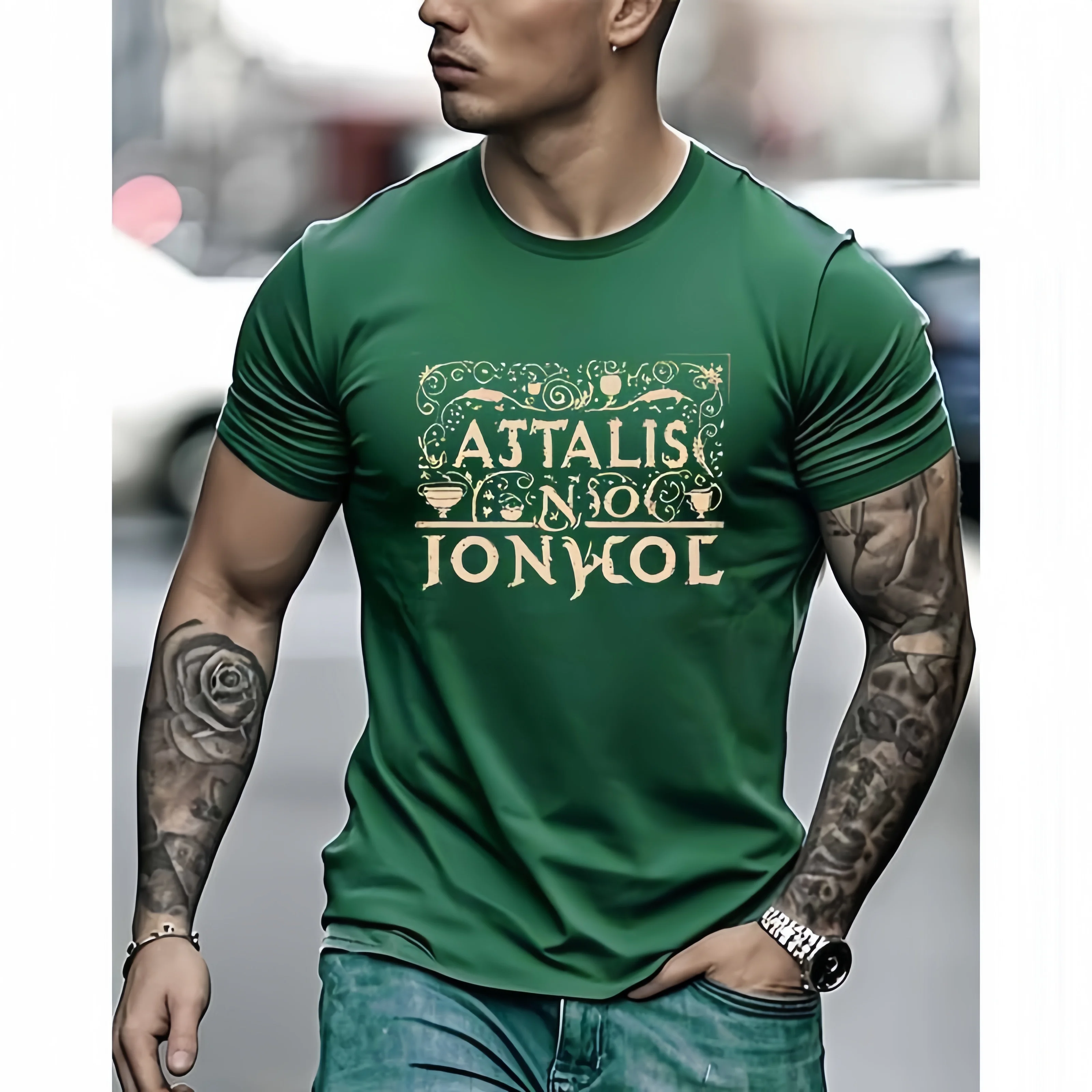 Camiseta Men's T-shirt Texaco Star Graphic Men's American Retro Style T-shirt Short Sleeve T-shirt Man T-shirt Mens Casual Tops