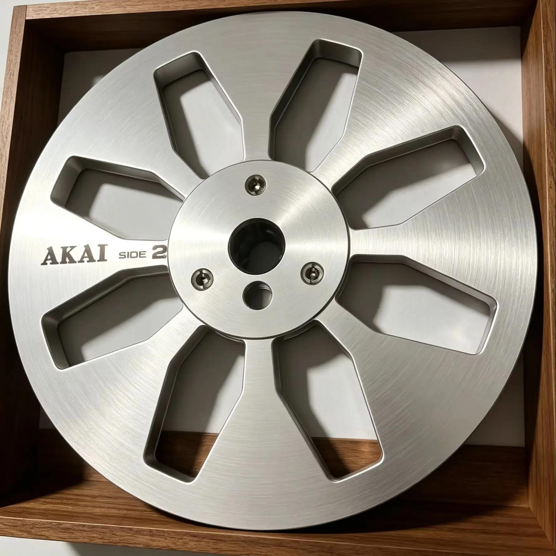 Padrão 7 "8 furos de alumínio akai side2 carretéis de fita vazios para gravador de fita carretel para carretel acessório de gravadores de carretel para carretel