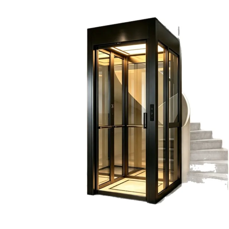 Indoor Home Hydraulic Elevator Modern Passenger Lift CE Certified Quiet Stable 400KG Load For  Residential  House  Mobility  Use