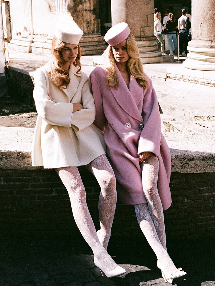 

Женское двустороннее шерстяное пальто Nana Jacqueline с пряжкой-стразом, свободного кроя, из смесовой шерсти с кроличьим мехом, толстое, осеннее, верхняя одежда