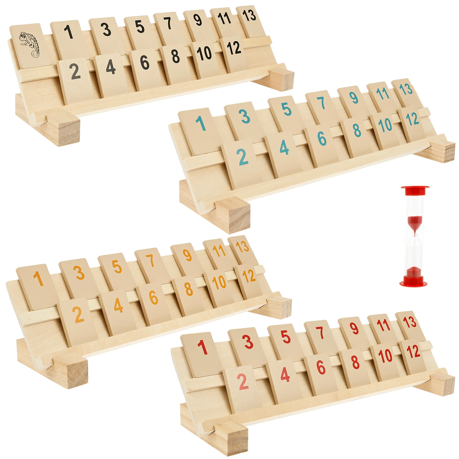 Rummy Cube Game with 4 Racks, 106 Rummy Cube Game Set with Portable Case, Rummy Tiles Travel Set for Family Classic Board Games