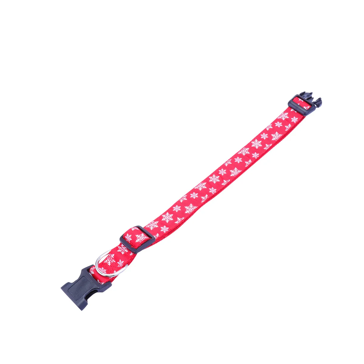 

Christmas Printed Nylon Pet Collar Snow Pattern Red Size Xl Durable Dog Puppy Neck Ring Pet Supplies Printed Dog Collar