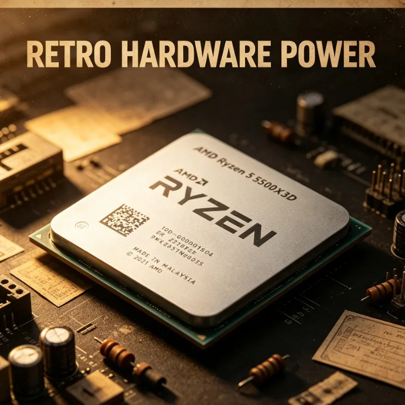 AMD Ryzen 5 5500X3D Socket AM4 Gaming Desktop CPU 6C12T 3GHz 96MB L3 Cache 105W 7NM DDR4 No Fan