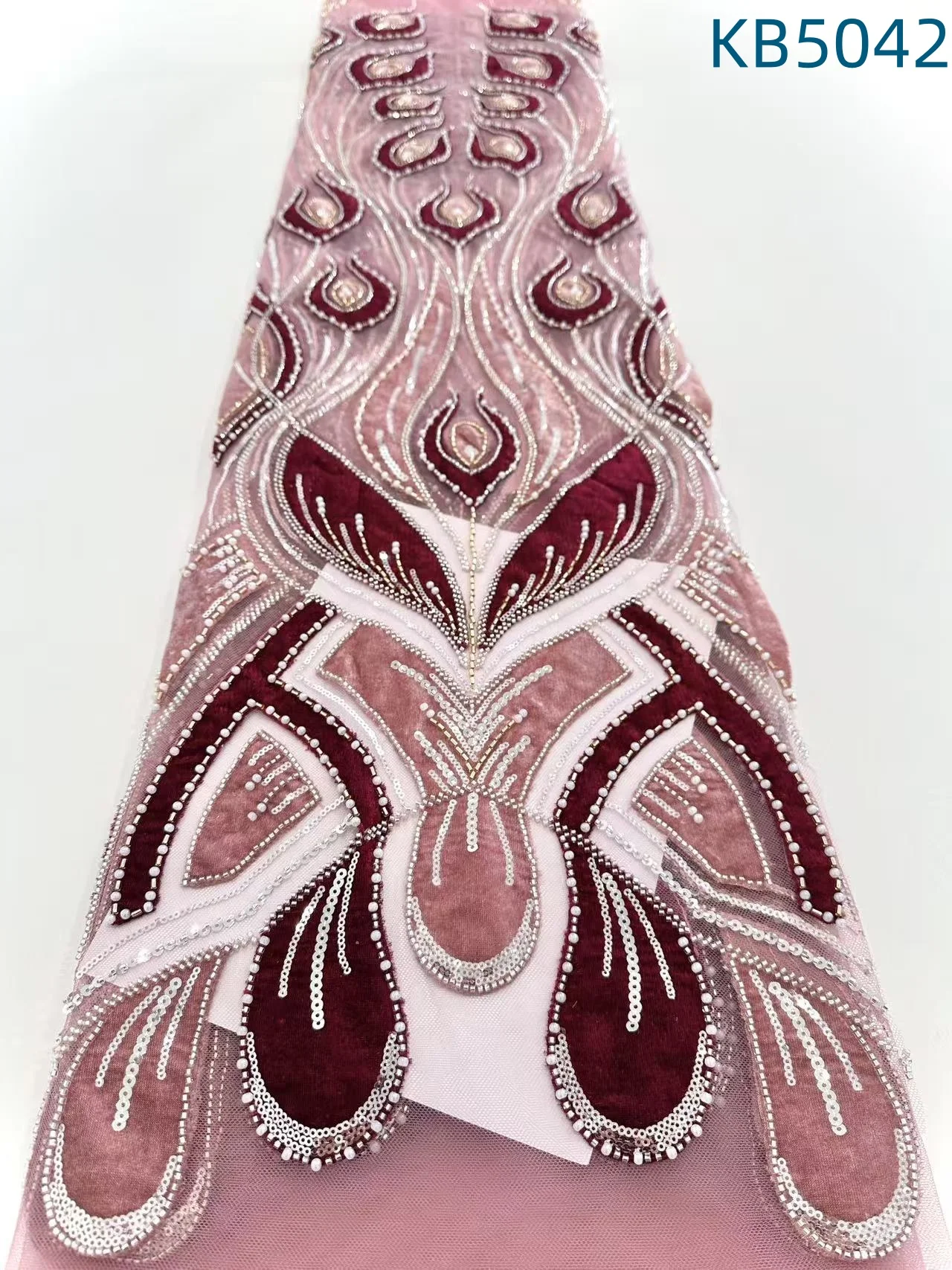 2025 Luxury African Gold Sequins French Mesh Embroidery Green Beaded Lace Fabric Nigerian Sequins Lace Fabrics For Sewing KB5042