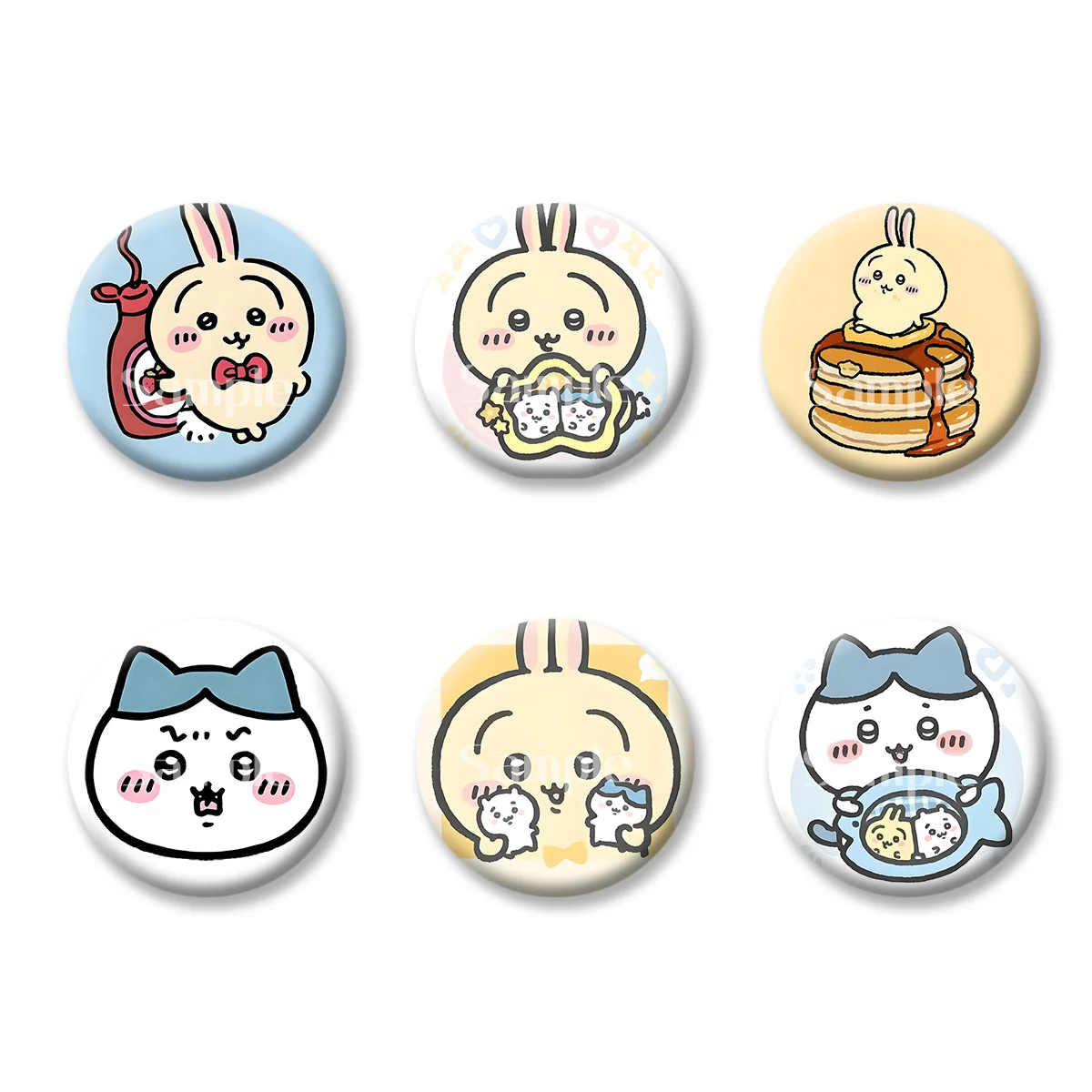 

Flash Badge Cards Chiikawa Anime Cartoon Cute Style Girl Keychains Convenient Makeup Mirror Fridge Magnet ACG Accessories