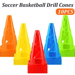 10PCS Soccer Training Cones Flexible Plastic Agility Cones Basketball Field Marker Holder Cones Speed Grab Drills and Training