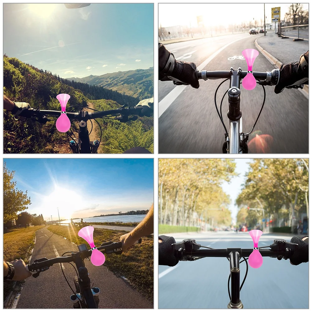 

3pcs Bicycle Air Horn Pink Loud Bike Bell for Handlebars Durable Cycling Horns Road Bike Accessory Wear Resistant Bugle