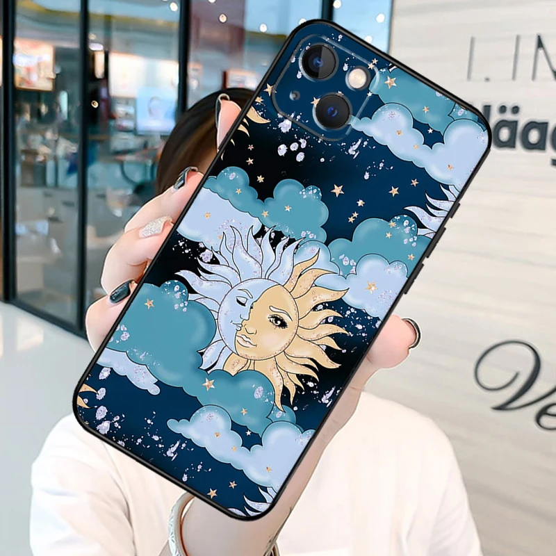 Sun Moons Star Signs Astrological Celestial Phone Case For iPhone 13 12 11 14 15 16 Pro Max Plus XR X XS MAX Back Cover