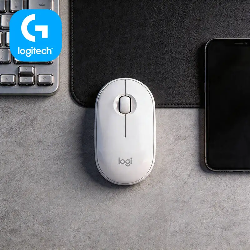 Logitech M350 Ergonomic Pebble Mouse - Comfort Palm Support, Quiet Clicks, 1000 DPI, USB Receiver, Daily Task Helper
