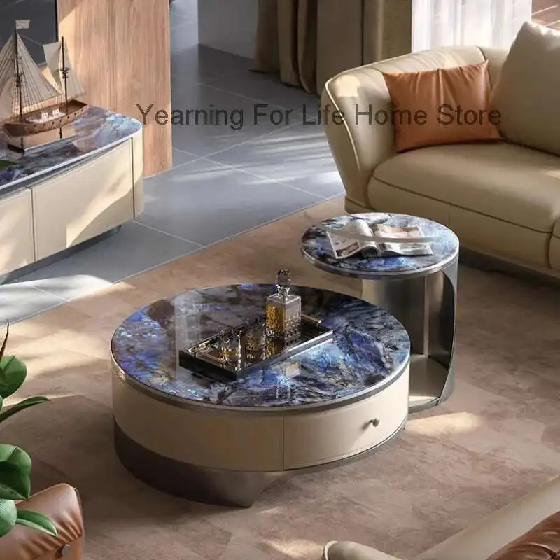 Tavolini trasparenti portaoggetti Tavolini da caffè dal design moderno e minimalista della metà del secolo Mesas De Centro Para Sala Lujo Mobili per la casa