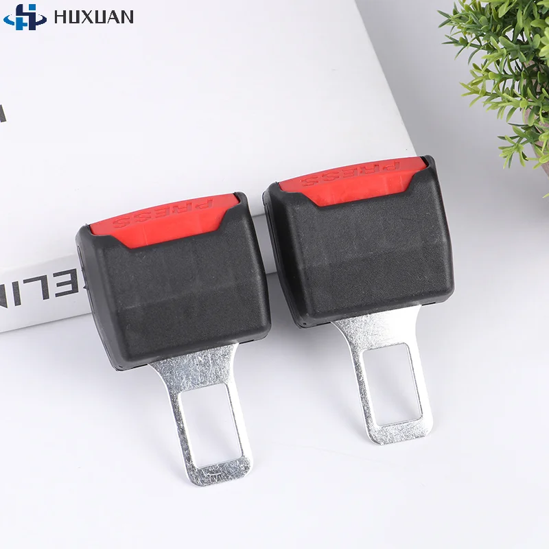 2Pcs Car Seat Belt Clip Extender Safety Seatbelt Lock Buckle Plug Thick Insert Socket Extender Safety Buckle Car Accessories