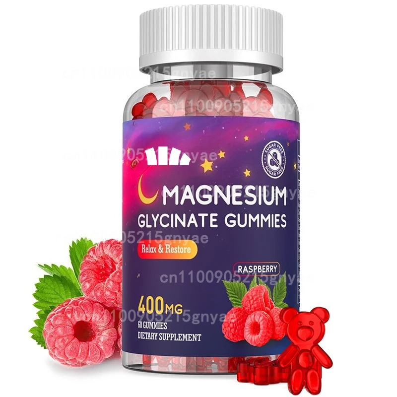 

Magnesium Gummies | Magnesium Glycinate Supplements for Relaxation, Stress Relief for Adults -Tasty and Tangy Pineapple Flavor