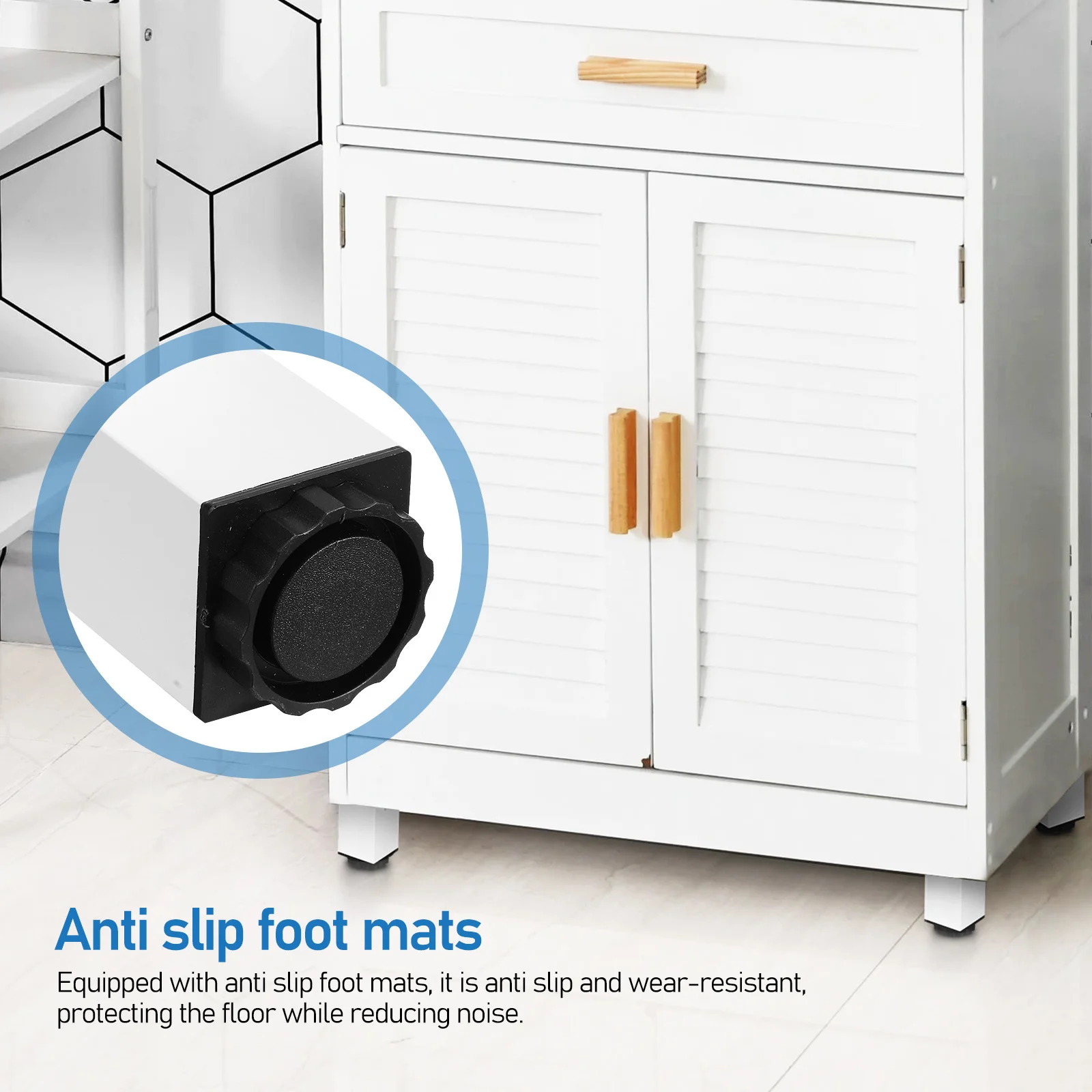 Pieds carrés en aluminium de 8CM, 4 pièces, pieds de meubles de nivellement réglables et robustes, antidérapants, robustes, Design moderne, étagère de Support Stable