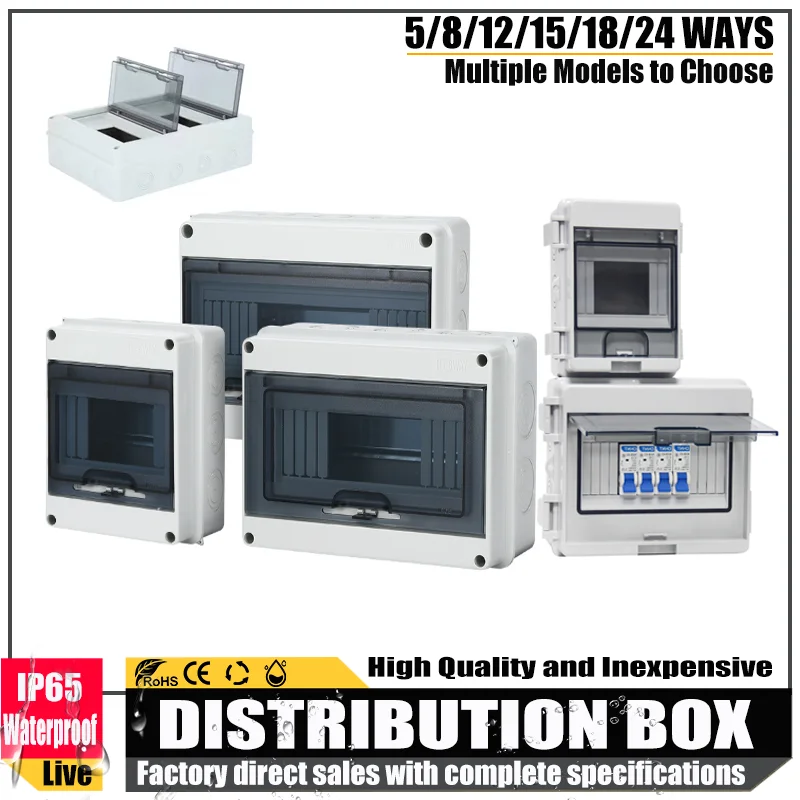 Outdoor IP65 Plastic Waterproof Distribution Box Panel Installation Electrical Junction Box for Secure Wiring Management