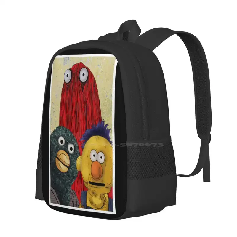 Don'T Hug Me I'M Scared Hot Sale Schoolbag Backpack Fashion Bags Yellow Guy Red Guy Youtube Shringold Cute Funny Horror Love