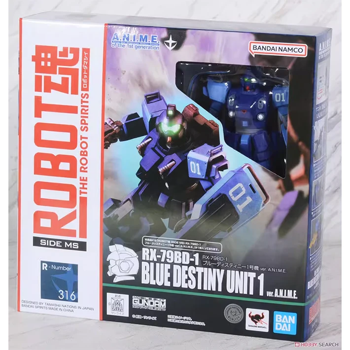 Bandai ROBOT Spirits R Soul 316 Blue Destiny Unit 1 RX-79BD-1 Finished Product Action Figure