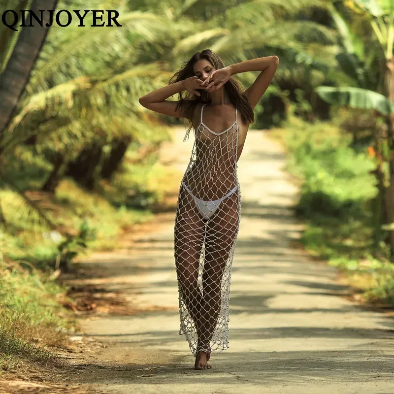 Osłona do Bikini Up Lace Hollow szydełka strój kąpielowy strój plażowy kobiety 2020 letnie panie Cover-Up strój kąpielowy tunika plażowa