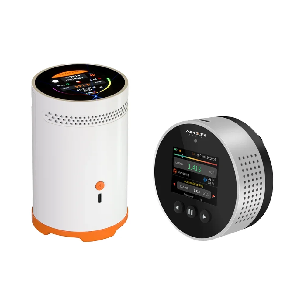AIKESI  Professional Portable Home Radon Detector X Detectors Natural Gas Detector PCi/L Bq/m³ Rechargeable