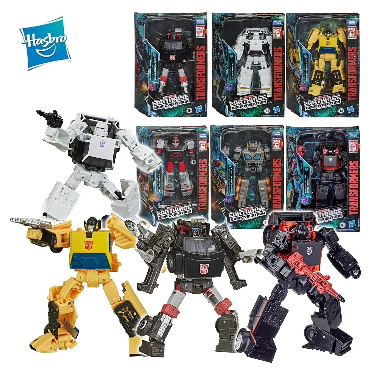 【In Stock】Hasbro Transformers Trailbreaker, Fasttrack, Sunstreaker, Runamuck, Bluestreak Deluxe Class Model Toys Collectible