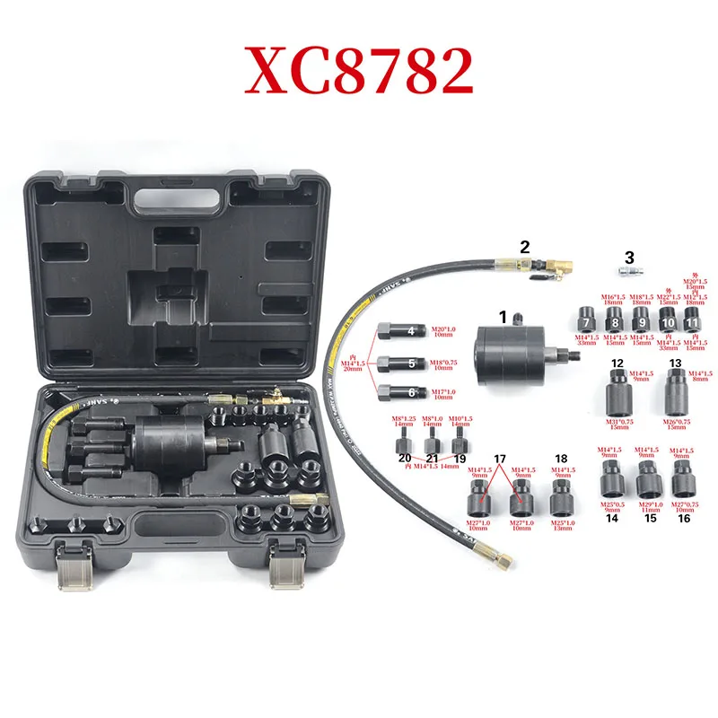 2024 common rail diesel engine injector pneumatic puller hammer disassembly pneumatic disassembly puller combination tool set