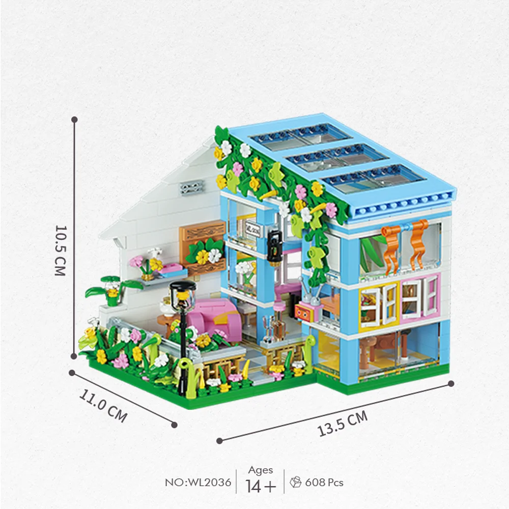 매혹적인 동화 마을 DIY 빌딩 블록 세트, 3D 모델 도시 거리 건축, 독특한 창의적인 선물 아이디어