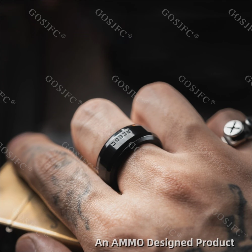 ACEdc Anello meccanico III AMMO Progettato Anello Spinner Fidget Giocattoli per adulti Giocattolo antistress Gadget per alleviare l'ansia