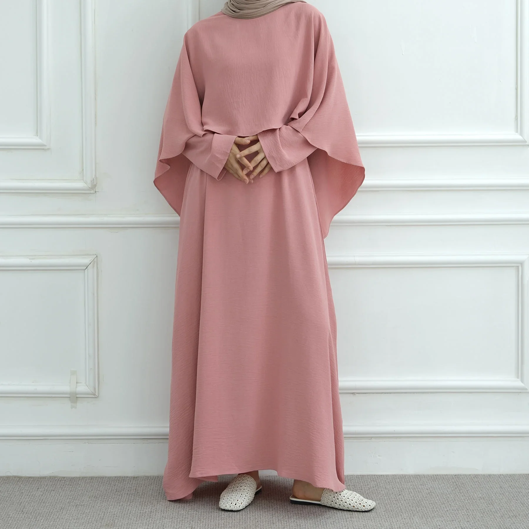 

Комплект из 2 предметов: Джаллиба для мусульманок на Ид, Дубайская абайя, накидка, топ, длинное платье, исламская джалабия, кафтан, турецкий халат, мусульманский костюм