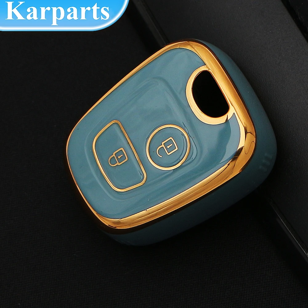 

2 Buttons Shell Fob Holder for Peugeot 106 107 206 207 307 for Citroen C1 C2 C3 C4 XSARA for Toyota AYGO TPU Car Key Cover Case