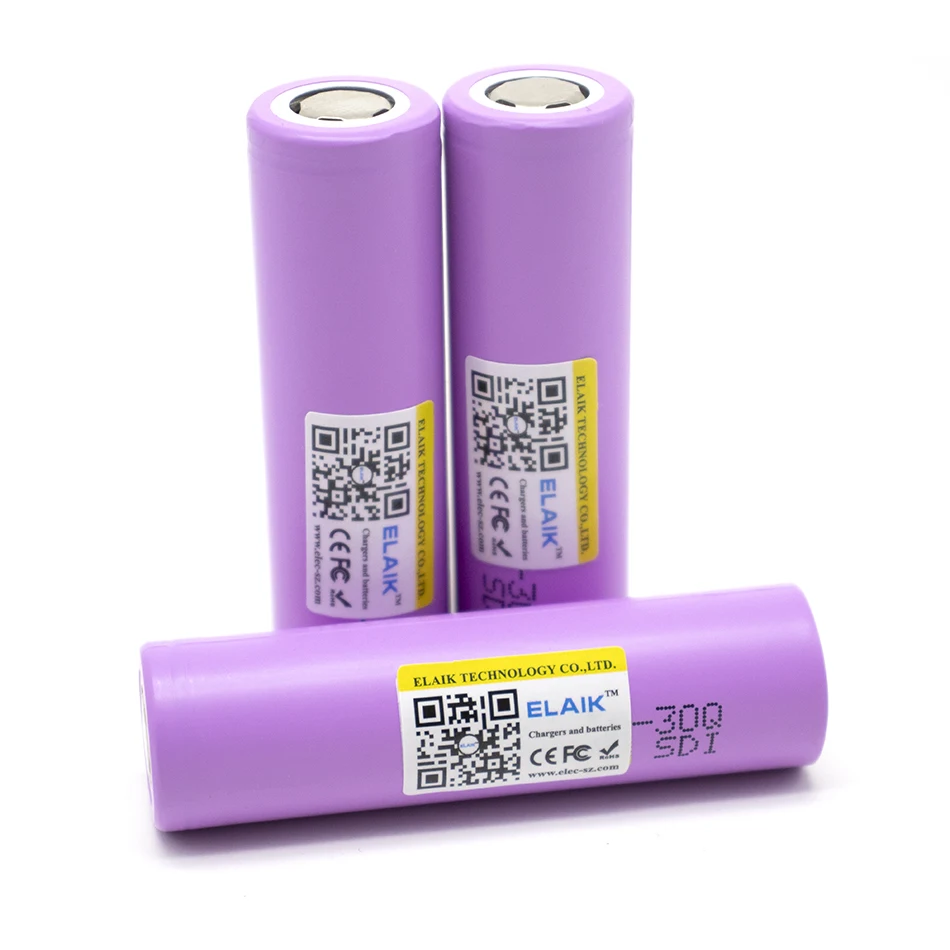 3.7V 3000mAh 18650 Battery For Samsung INR18650 30Q Lithium Lon Battery Replacement External Battery