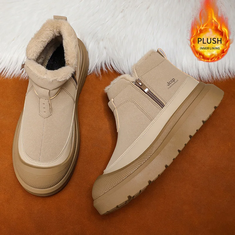 

Winter cotton shoes oversized 46 men's boots collision resistant cold resistant plush warm snow boots outdoor leisure work boots