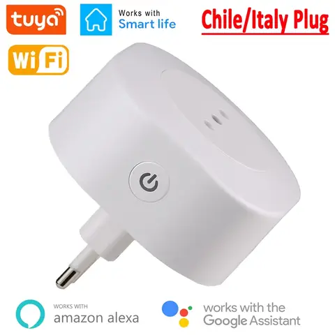 16A Wifi 스마트 플러그 이탈리아 칠레 소켓 전원 타이머 USB 충전기 Tuya SmartLife APP 음성 제어는 Google 홈 Alexa에서 작동합니다.