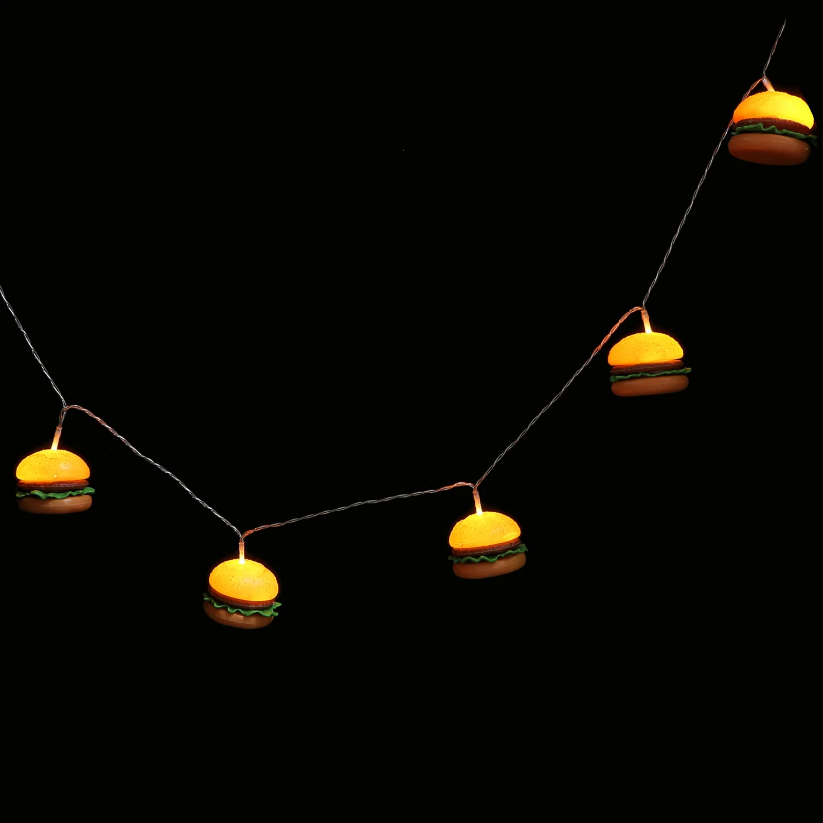 1 مجموعة LED همبرغر سلسلة ضوء مواد عالية الجودة ديكور لمناسبات احتفالية الأحداث سلسلة ضوء LED #3