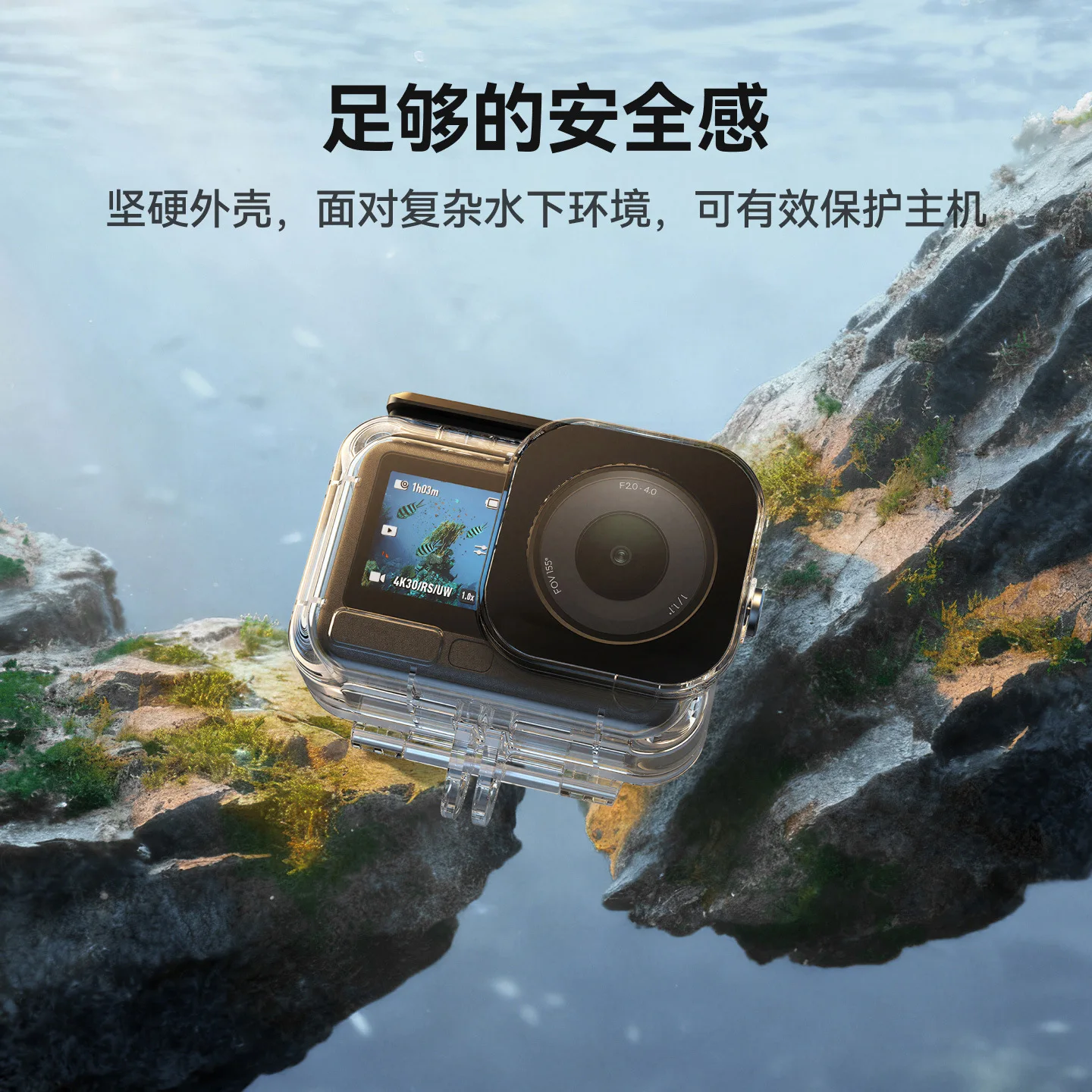 

Waterproof Housing Case for DJI Action 6 Action Camera Underwater Dive Housing Protective Shell with Mounting