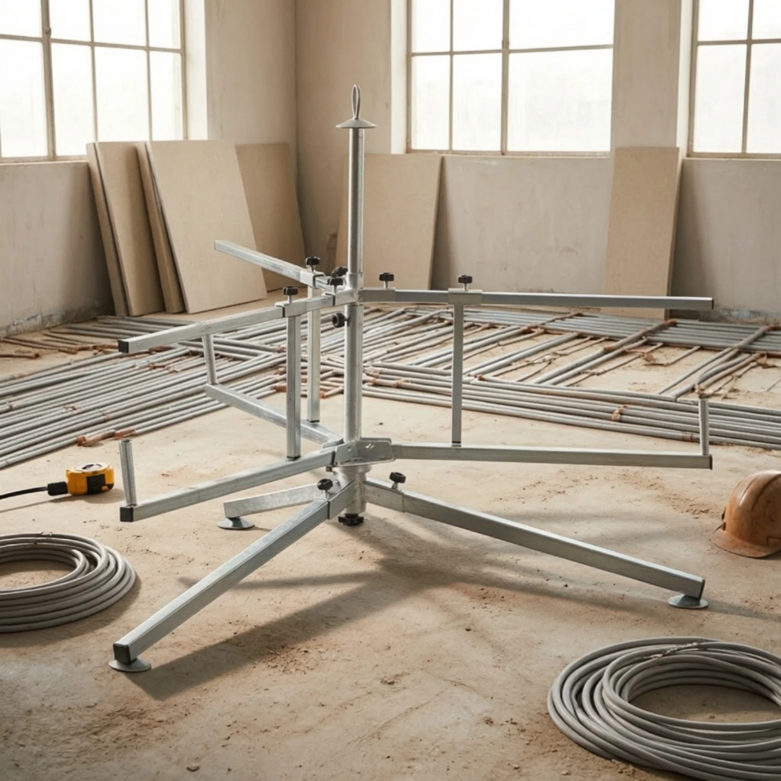 Sturdy Vertical Dispensing Rack Heavy Duty Coiled Tubing Rack Pipe Dispenser with Stand Roll Rack for Workshop Organization
